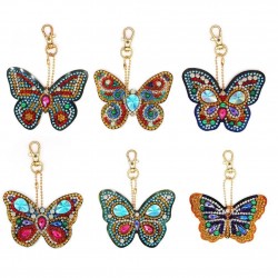 6 Butterfly Keyrings