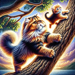 Cats in Tree