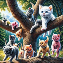 Kittens in tree