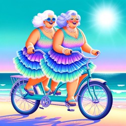 2 Ladies on bike
