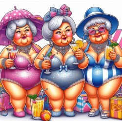 3 Elderly fat ladies