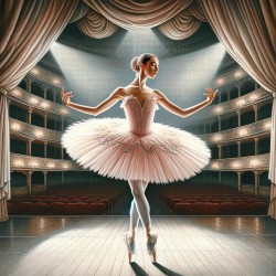 Ballerina on Stage