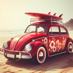 Red Surfer Beatle