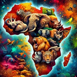 Big 5 Colourful Map