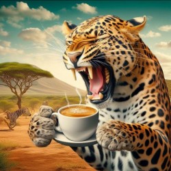 Cheetah Morning Coffee