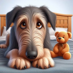 Dog and teddy
