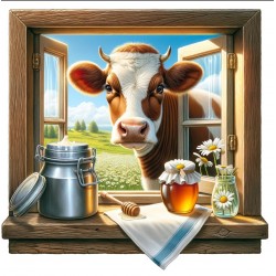 Cow in Window