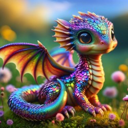 Colourful Baby Dragon