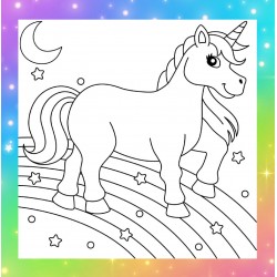 Kids Unicorn canvas to paint