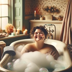 Lady in bath