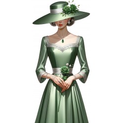 Lady in green