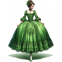 Lady in green dress
