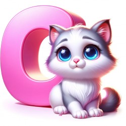 Letter C Cat - Pink