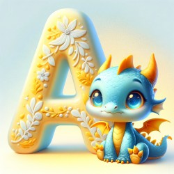Letter A Dragon