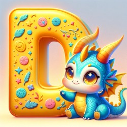 Letter D Dragon