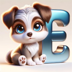 Letter E Dog