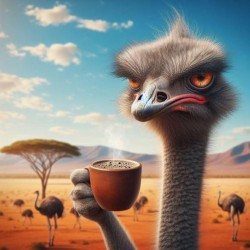 Morning Coffee - Ostrich...