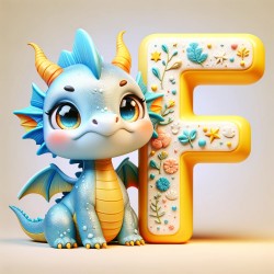 Letter F Dragon