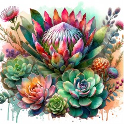 Colourful Protea