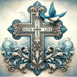 Cross and dove