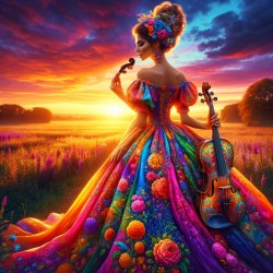 Colourful Violinst