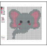 Cute Elephant Diamond Dot
