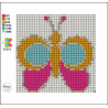 11x11cm Mini Butterfly Diamond Painting Kit - 5D DIY Art for Beginners