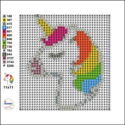 Mini Unicorn Diamond Art Kit 10x10cm | Beginner & Kids Diamond Painting
