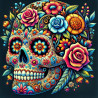 Skull with Flowers