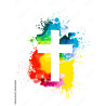 Colourful Cross 20x20cm