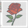 Rose Cross Stitch Kit 20x20cm | 14-Count Aida with Free Hoop
