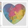 Heart Partial Cross Stitch 20x20cm