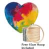 Heart Partial Cross Stitch 20x20cm