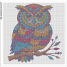 Owl Partial Cross Stitch 45x45cm