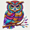 Owl Partial Cross Stitch 45x45cm