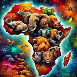 Big 5 Colourful Map