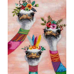 Cute Ostriches 45x60cm