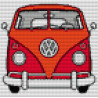 Red VW Bus Diamond Art Kit 20x20cm | Beginner Diamond Painting