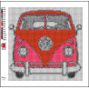 Red VW Bus Diamond Art Kit 20x20cm | Beginner Diamond Painting