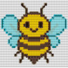 Cute Bee Diamond Art Kit 20x20cm | Beginner Friendly Diamond Painting