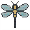 Wooden Dragonfly Cross Stitch Keyring Kit | Beginner Friendly Craft