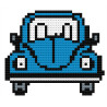 Wooden VW Car Cross Stitch Keyring Kit | Beginner Friendly Craft