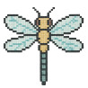Wooden Dragonfly Cross Stitch Keyring Kit | Beginner Friendly Craft