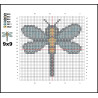 Wooden Dragonfly Cross Stitch Keyring Kit | Beginner Friendly Craft
