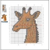 Wooden Giraffe Cross Stitch Keyring Kit | Beginner Friendly Craft