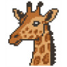 Wooden Giraffe Cross Stitch Keyring Kit | Beginner Friendly Craft
