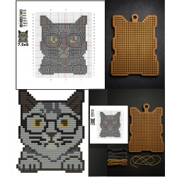 Wooden Cat Cross Stitch...