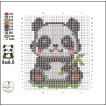 Wooden Panda Cross Stitch Keyring Kit | Beginner Friendly Craft