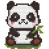 Wooden Panda Cross Stitch Keyring Kit | Beginner Friendly Craft
