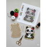 Wooden Panda Cross Stitch Keyring Kit | Beginner Friendly Craft